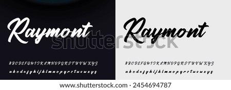 signature Font Calligraphy Logotype Script Brush Font Type Font lettering handwritten Royalty-Free Stock Photo #2454694787
