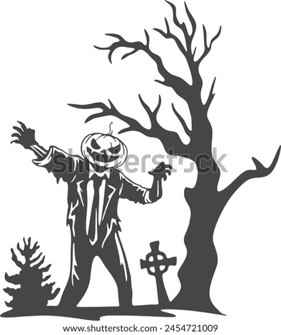 A vector image representation of Halloween man