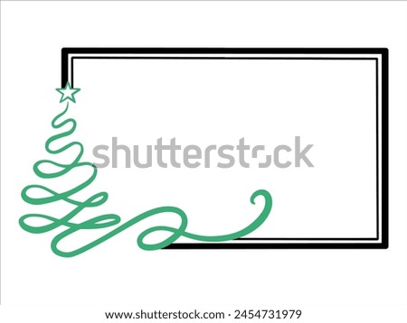 Christmas Tree Frame Background Illustration