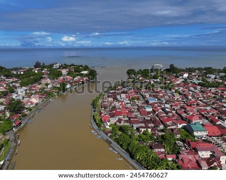 River estuary in the city of Padang, West Sumatra, Indonesia