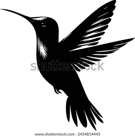 Humming bird silhouette vector artwork