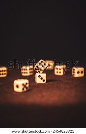 Dice suitable for background vertical