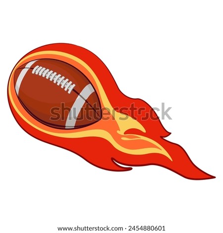 american football cartoon vector isolated clip art illustration mascot slide until it burns, vector work of hand drawn