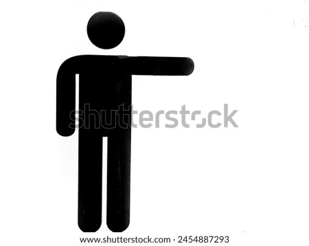 27 April 2022 - concept, male sign symbol, black and white with white isolated background