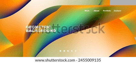 A colorful and vibrant geometric background featuring a rainbow colored gradient. This artistic design is perfect for logos, graphics, or macro photography projects Royalty-Free Stock Photo #2455009135
