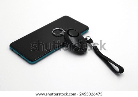 High tech smart and alarming shopping on white background