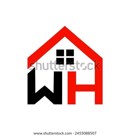 W letter home logo design. Great for construction emblems