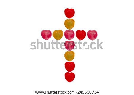 Heart candy character make alphabet