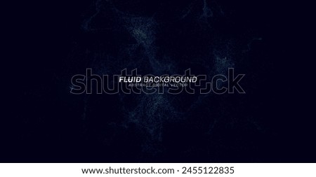 Dynamic wavy shape constructed of particles. Digital fluid background. Vector illustration.