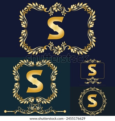 Luxury latter logo. Latter S with variation infinity line designs for marriage couple, fashion, jewelry, boutique and creative