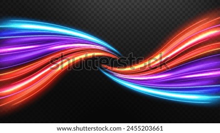 Abstract Multicolor Light Motion Effect, Vector Illustration Royalty-Free Stock Photo #2455203661