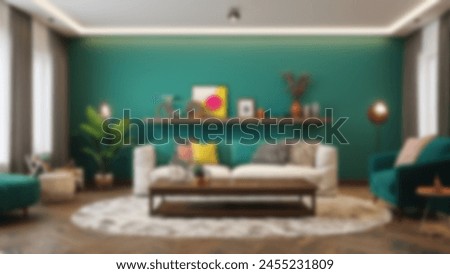Defocus abstract blurred background of the eclectic interior