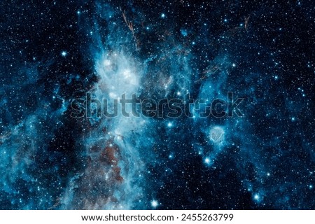 Blue galaxy in deep space. Elements of this image furnished by NASA. High quality photo