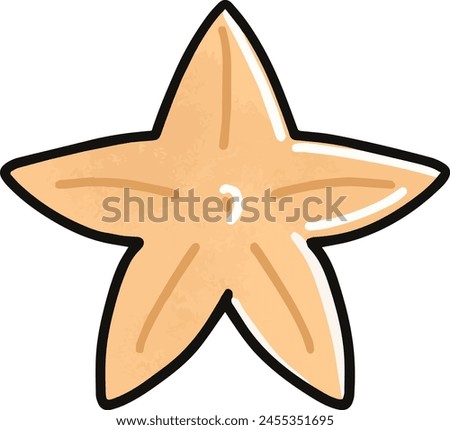 Starfish Doodle Icon Clip Art Fun