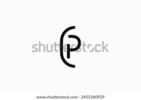 minimalist initial CP logo vector design template. simple monogram CP letter logo design vector illustration with outline, line art and modern styles 
