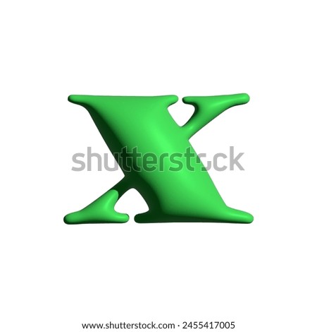 3D alphabet letters isolated with white background
