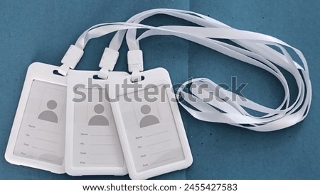ID card holder and white hanger