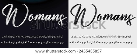 Signature Font Calligraphy Logotype Script Brush Font Type Font lettering handwritten Royalty-Free Stock Photo #2455435857