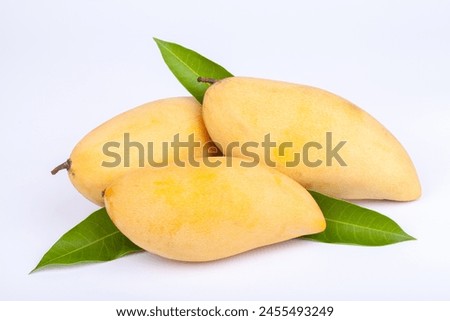 ripe mango on white backgroud Royalty-Free Stock Photo #2455493249