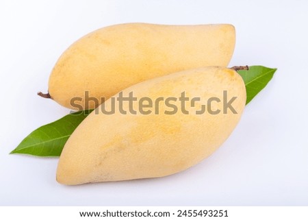 ripe mango on white backgroud Royalty-Free Stock Photo #2455493251