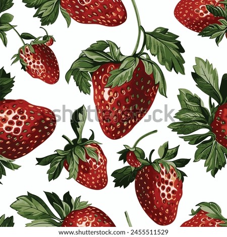 Strawberries, illustration, vector, background, berry, red, summer, fresh, fruit