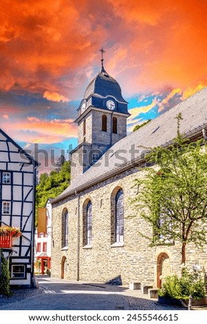 Old city of Monschau, Eifel, Germany 