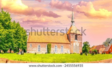 Church in Rysum, Krummhoern, Germany 
