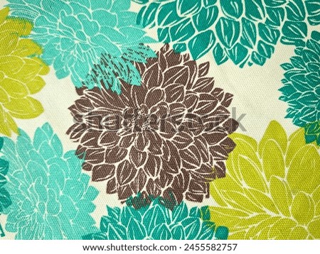 Assorted flowers print on a canvas fabric