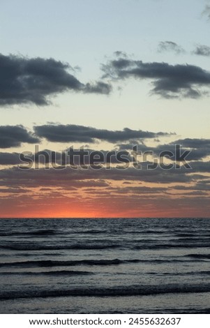 Beautiful Sunset at Seaview Beach Karachi Pakistan. Royalty-Free Stock Photo #2455632637