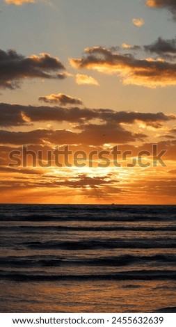 Beautiful Sunset at Seaview Beach Karachi Pakistan. Royalty-Free Stock Photo #2455632639
