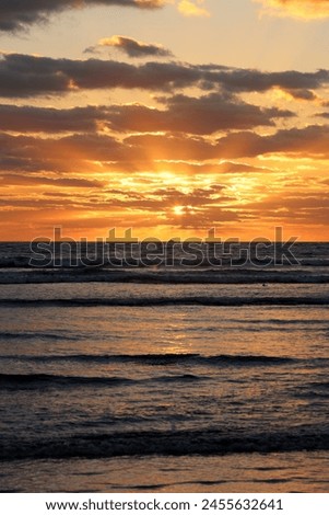 Beautiful Sunset at Seaview Beach Karachi Pakistan. Royalty-Free Stock Photo #2455632641