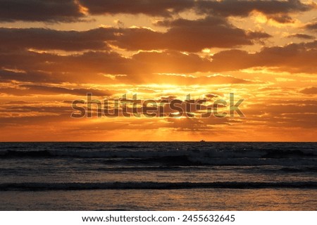 Beautiful Sunset at Seaview Beach Karachi Pakistan. Royalty-Free Stock Photo #2455632645