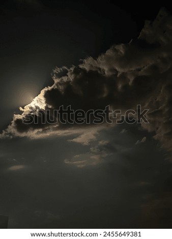 A cloud covering a bright moon . Best for editing and profile picture!