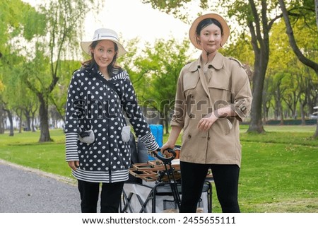 Casual Bike Ride in the Park: Friends and Fashion