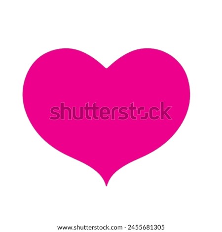 pink heart isolated on white background