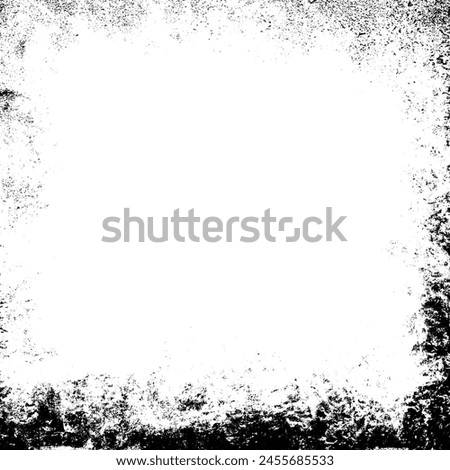 dirty wall texture frame background on transparent background
