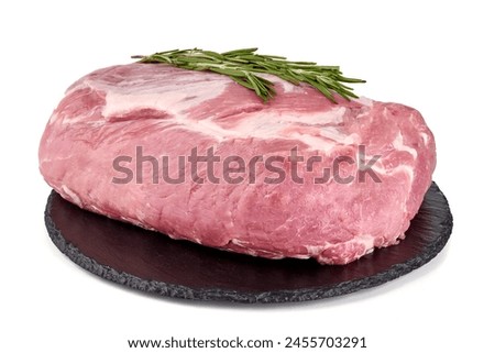 Fresh pork meat, isolated on a white background. High resolution image.