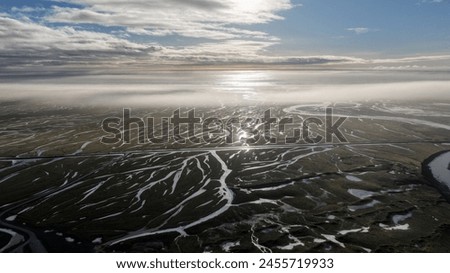 Drone photo landscape Iceland March 2024