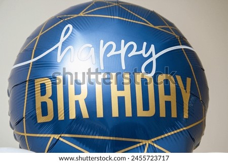 blue balloon happy birthday card for man
