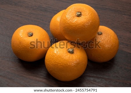 Japanese citrus hassaku on white background Royalty-Free Stock Photo #2455754791