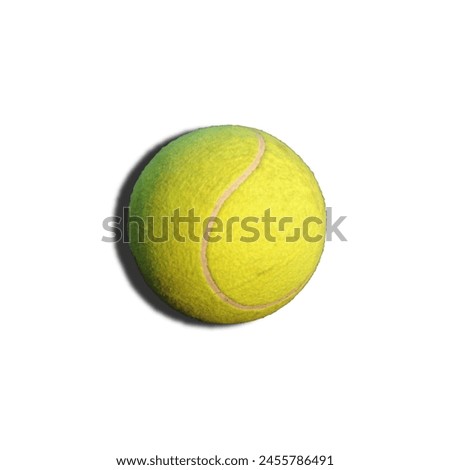  A photo Tennis ball on white and yellow background