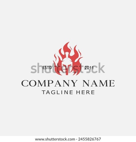 fire separtan warior logo white background