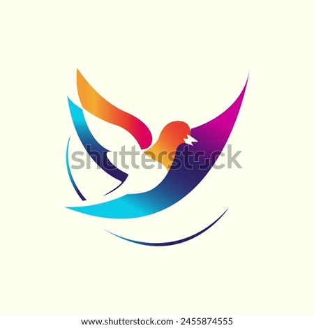 Modern bird logo featuring a mesh design Modern and colorful, this stylish design is perfect for business with core values like freedom, reliability and experience. 