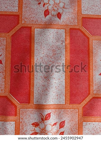 Floral pattern tablecloth. Tablecloth texture.