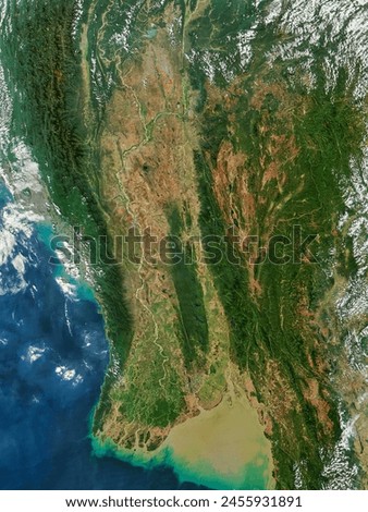 Fires in Myanmar. Fires in Myanmar. Elements of this image furnished by NASA.
