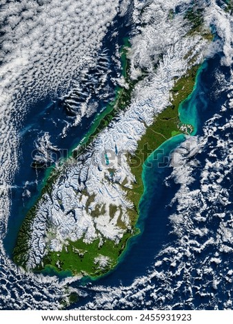 New Zealand. . Elements of this image furnished by NASA.