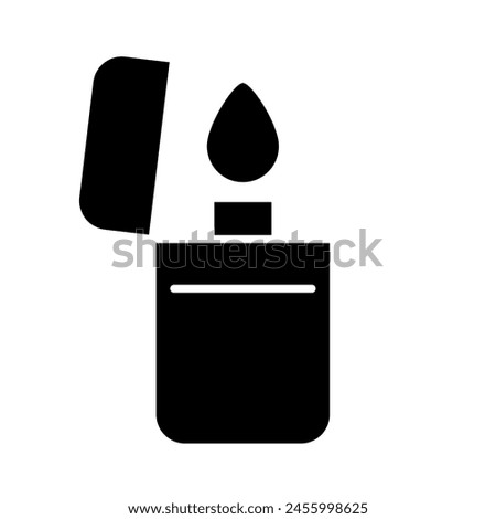 Lighter icon vector. Cigarette lighter illustration sign. Fire symbol or logo.