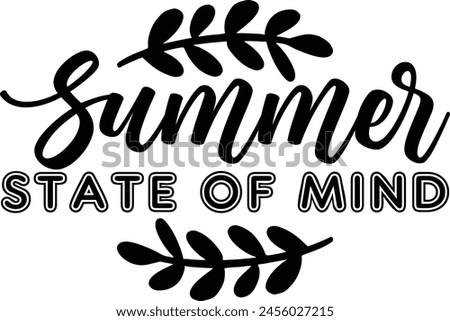 
summer state of mind t shirt design lover