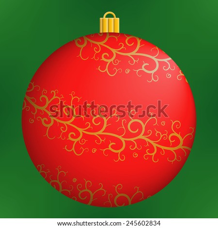 3D christmas ball vector macro isolated illustration