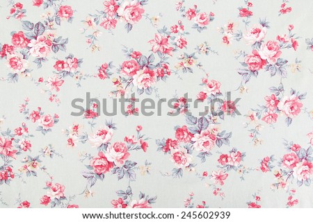 vintage style of tapestry flowers fabric pattern background Royalty-Free Stock Photo #245602939
